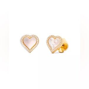 KATE SPADE Take Heart Stud Earrings in Gold NWT